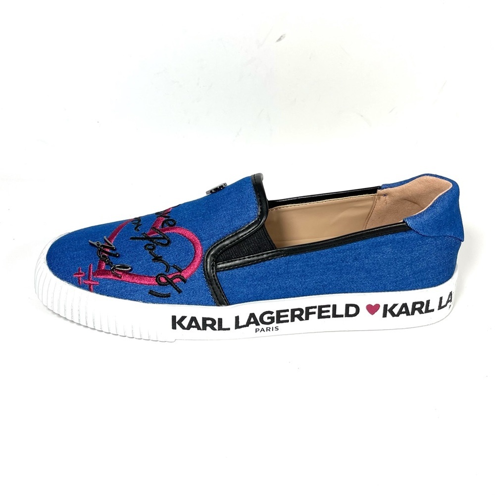 Karl Lagerfeld Women's Jessie Sneakers Blue Canvas